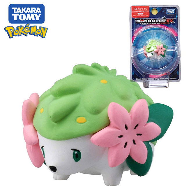 TAKARA TOMY Pokemon EMC-28 Shaymin Original Doll Action Figures High  Quality Exquisite Appearance Anime Collection
